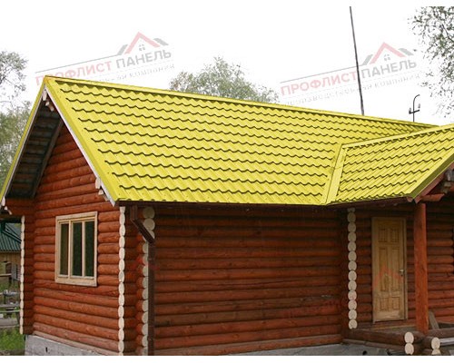 Металлочерепица модерн 0,45 PE RAL 1018