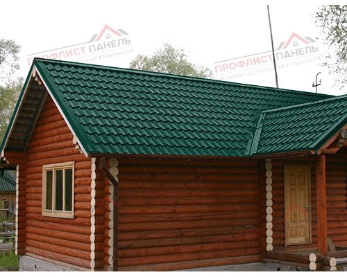 Металлочерепица модерн 0,4 PE RAL 6005 зеленый мох