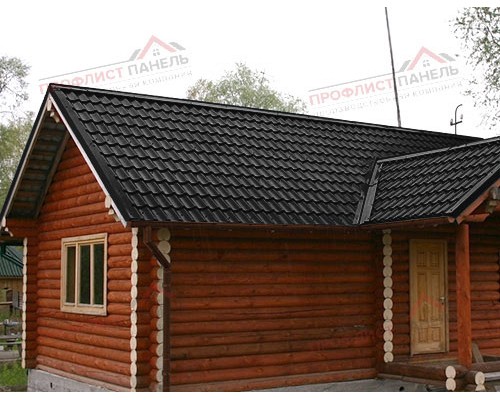 Металлочерепица модерн 0,45 Drap RAL 9005 черный