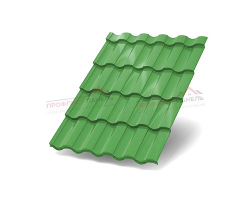 Металлочерепица Монтекристо-SL Norman-0.5 RAL6018
