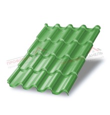 Металлочерепица Монтерроса-M Norman-0.5 RAL6018