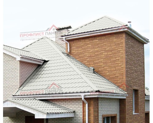 Металлочерепица Ламонтерра-0.5 Norman RAL9002