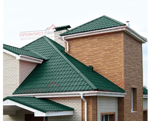 Металлочерепица Ламонтерра-0.5 Norman RAL6005