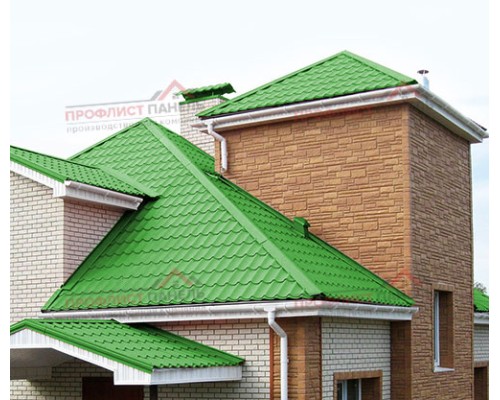 Металлочерепица Ламонтерра-0.5 Norman RAL6018