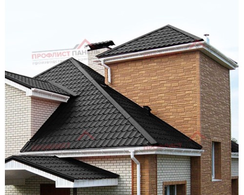 Металлочерепица Ламонтерра-0.5 PURMAN RAL9005