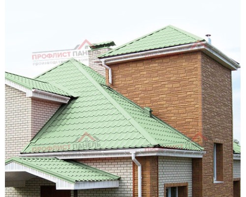 Металлочерепица Ламонтерра-0.5 Norman RAL6019
