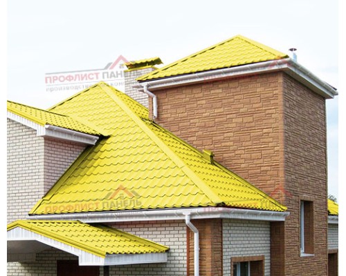 Металлочерепица Ламонтерра-0.5 Norman RAL1018