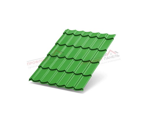 Металлочерепица Супермонтеррей Norman-0.5 RAL6018