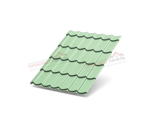 Металлочерепица Супермонтеррей Norman-0.5 RAL6019