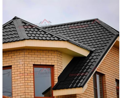 Металлочерепица Ламонтерра X-0.5 PURMAN RAL9005