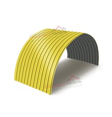 Профнастил МП10ПГ-0.7, Ширина-1100, Полиэстер RAL1018