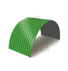 Профнастил МП10ПГ-0.5, Ширина-1100, Полиэстер RAL6018