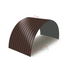 Профнастил МП10ПГ-0.65, Ширина-1100, Полиэстер RAL8017