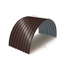 Профнастил МП20ПГ-0.5, Ширина-1100, Полиэстер RAL8017