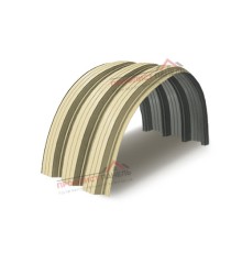 Профнастил H112ПГ-0.7, для бескаркасных ангаров, Полиэстер RAL 1014.