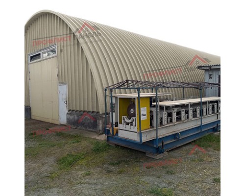 Профнастил H112ПГ-0.9, для бескаркасных ангаров, Полиэстер RAL 1035