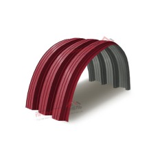 Профнастил H112ПГ-0.7, для бескаркасных ангаров, Полиэстер RAL 3003