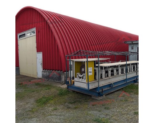 Профнастил H112ПГ-0.7, для бескаркасных ангаров, Полиэстер RAL 3003