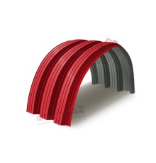 Профнастил H112ПГ-0.7, для бескаркасных ангаров, Полиэстер RAL 3020