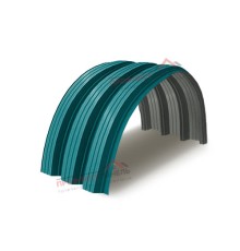 Профнастил H112ПГ-0.65, для бескаркасных ангаров, Полиэстер RAL 5021.