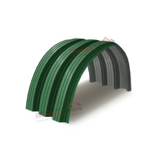 Профнастил H112ПГ-0.7, для бескаркасных ангаров, Полиэстер RAL 6002