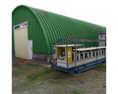 Профнастил H112ПГ-0.7, для бескаркасных ангаров, Полиэстер RAL 6002