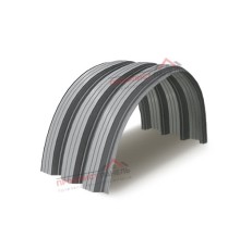 Профнастил H112ПГ-0.7, для бескаркасных ангаров, Полиэстер RAL 7004.