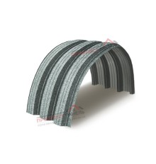 Профнастил H112ПГ-0.65, для бескаркасных ангаров, Оцинкованный.