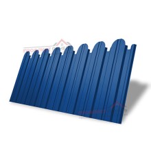 Профнастил фигурный С10 - 0,45 Окрас - В, с пленкой RAL 5005 сигнальный синий