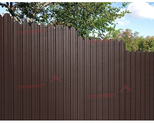 Профнастил фигурный С10 - 0,5 Окрас - В, Satin с пленкой RAL 8017 шоколад