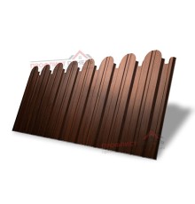 Профнастил фигурный С10 - 0,45 Окрас - В, Print Elite Choco Wood