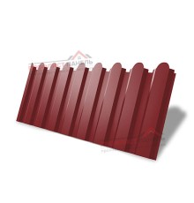 Профнастил фигурный С20 - 0,5 Окрас - А, Satin RAL 3011 коричнево-красный