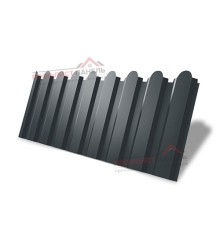 Профнастил фигурный С20 - 0,45 Окрас - А, Drap RAL 7016 антрацитово-серый