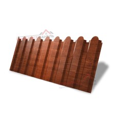 Профнастил фигурный С20 - 0,45 Окрас - В, Print Elite с пленкой Cherry Wood