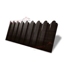 Профнастил фигурный С20 - 0,45 Окрас - А, Print Elite Coffee Wood