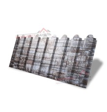 Профнастил фигурный С20 - 0,45 Окрас - А, Print Elite Fine Stone