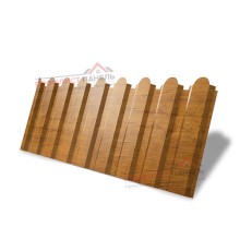 Профнастил фигурный С20 - 0,45 Окрас - В, Print Elite с пленкой Golden Wood