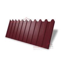 Профнастил фигурный C8 - 0,4 ПЭ RAL 3005 красное вино