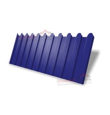 Профнастил фигурный C8 - 0,45 ПЭ с пленкой RAL 5002 ультрамариново-синий