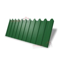 Профнастил фигурный C8 - 0,45 ПЭ с пленкой RAL 6002 лиственно-зеленый