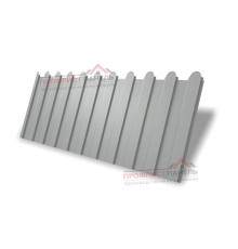 Профнастил фигурный C8 - 0,45 ПЭ с пленкой RAL 9006 бело-алюминиевый