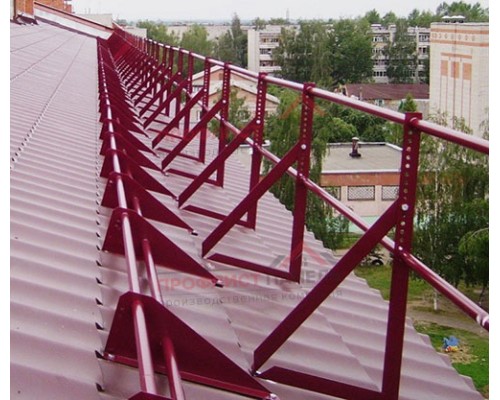 Ограждение кровли ROLLED ZN Универсальное H=900мм L=2000мм со снегозадержанием