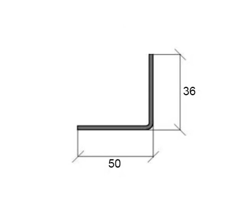 L-профиль перфорированный К237 3,0-50x36x2500 мм, горячеоцинкованный