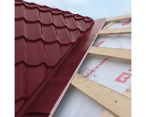 Планка ендовы нижняя 298х298х2000-0,5 Norman RAL3005 Планка ендовы нижняя 298х298х2000-0,5 Norman RAL3005