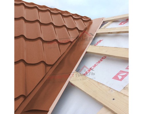 Планка ендовы нижняя 298х298х2000-0,5 Norman RAL8004