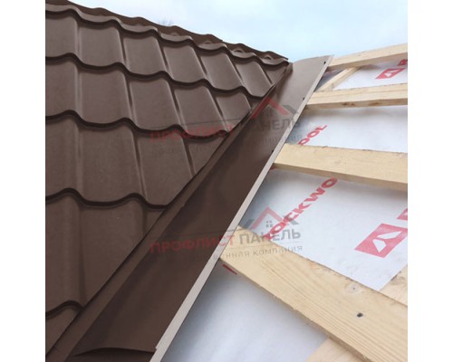Планка ендовы нижняя 298х298х2000-0,5 Norman RAL8017 Планка ендовы нижняя 298х298х2000-0,5 Norman RAL8017