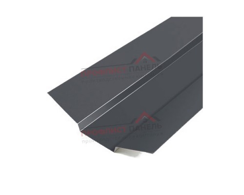 Планка ендовы верхняя 76х76х2000-0,5 Norman RAL7024 Планка ендовы верхняя 76х76х2000-0,5 Norman RAL7024