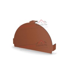 Заглушка конька круглого простая-0,5 Norman RAL8004