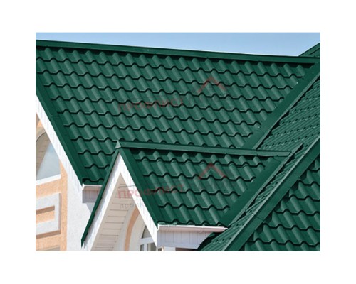Планка конька плоского 150х150х2000-0,5 Norman RAL6005