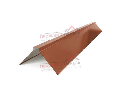 Планка конька плоского 120х120х2000-0,5 Norman RAL8004 Планка конька плоского 120х120х2000-0,5 Norman RAL8004